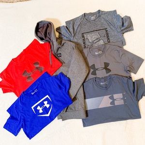Men’s sz Small UA Under Armour Hoodie T-shirt lot